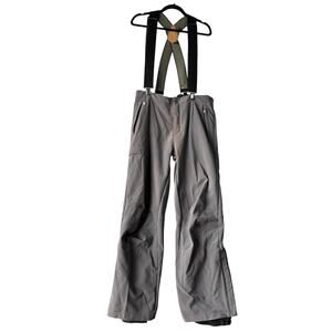 Vintage L.L. Bean Men's Gray Bib Snowpants Removable Suspenders Large Tall AS IS